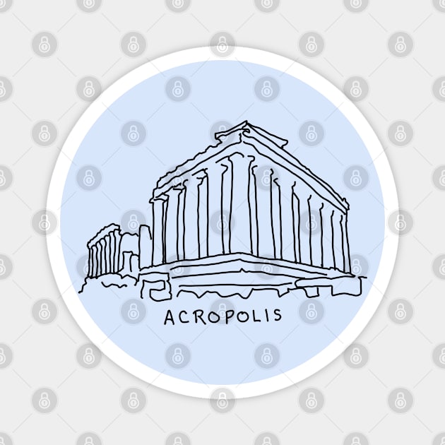 Acropolis, Athens, Greece Magnet by ShopBuzz